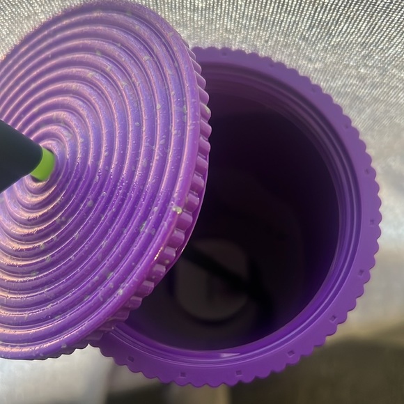 Starbucks 2024 Purple Pleated Speckled GLOW in the DARK Halloween Tumbler - Picture 5 of 7